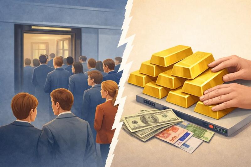 Latent Bank Run on Private Credit, Forced Sales of Gold