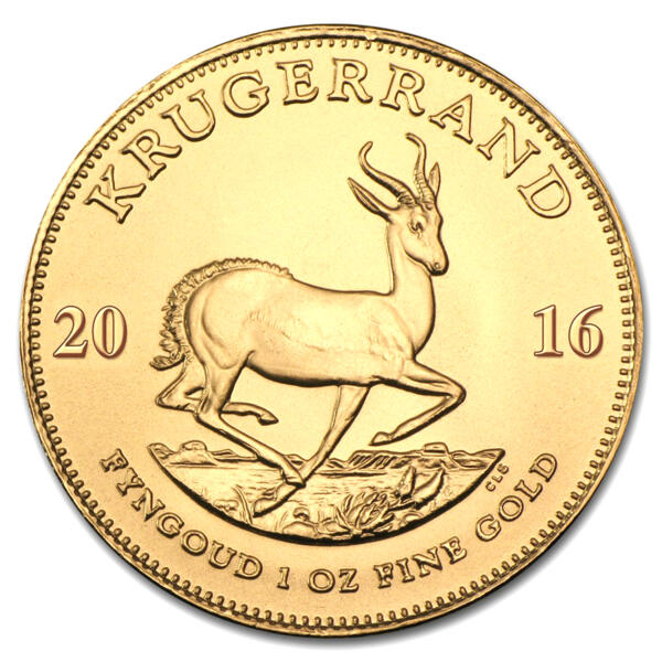 1 ounce Gold Krugerrand - Tube of 10 - 2016 - South African Mint