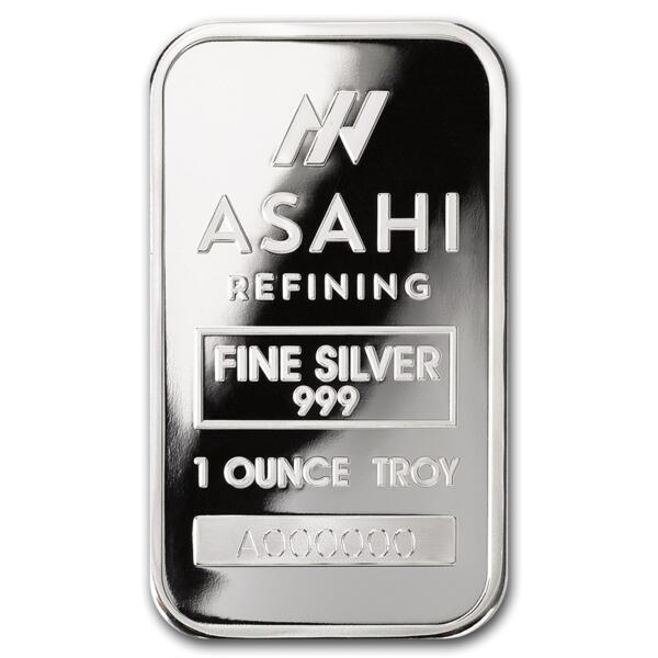 1 ounce  Silver Bar - Asahi Refining