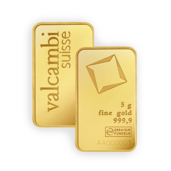 5 grams  Gold Bar - Valcambi