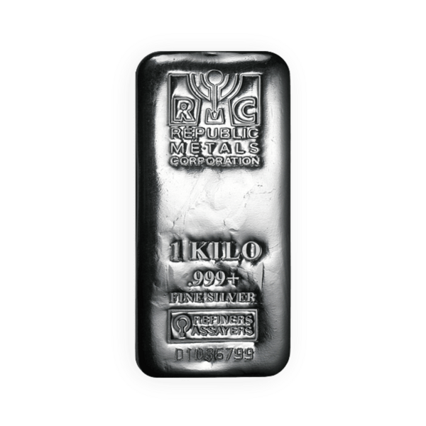 1 kilogram  Silver Bar - Republic Metals Corporation