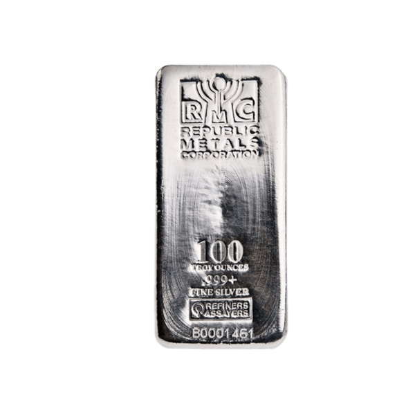 100 ounces  Silver Bar - Republic Metals Corporation