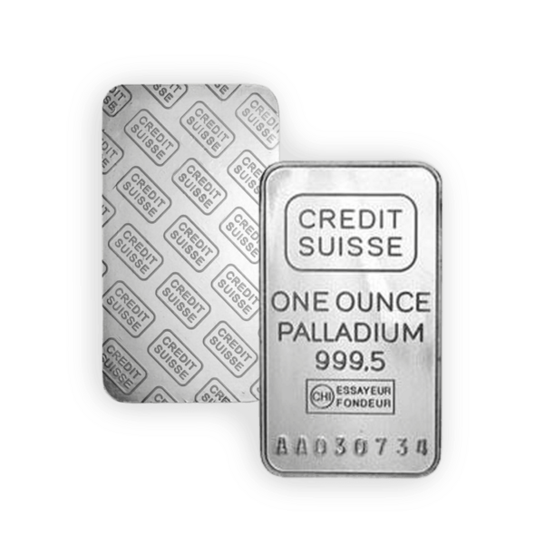 1 ounce  Palladium Bar - Crédit Suisse