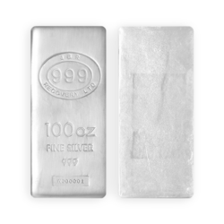 100 ounces cast Silver Bar | JBR