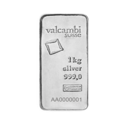 1 kilogram cast Silver Bar | Valcambi