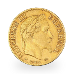10 French Francs Napoleon III Laureate Head Gold Coin | Mixed years