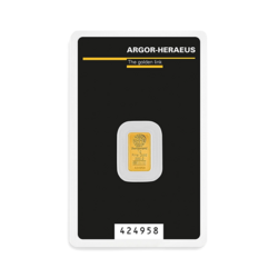 1 gram Gold Bar | Argor-Heraeus
