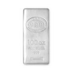 100 ounces cast Silver Bar | JBR