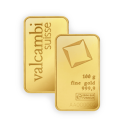100 грамм золотой слиток - Valcambi