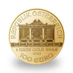 1 ounce Gold Philharmonic - Tube of 10 - 2022 - Austrian Mint