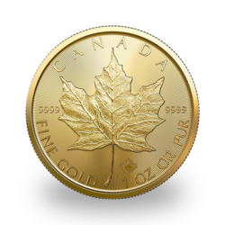1 ounce Gold Maple Leaf - Tube of 10 - 2022 - Royal Canadian Mint