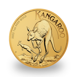 1 ounce Gold Kangaroo - Tube of 10 - 2022 - Perth Mint