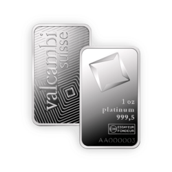 1 ounce  Platinum Bar - Valcambi