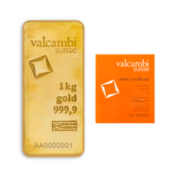 1 kilogram cast Gold Bar - Valcambi