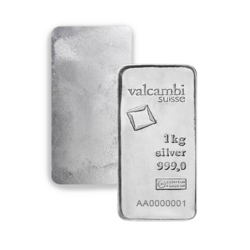 1 kilogram cast Silver Bar | Valcambi