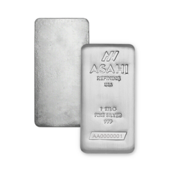 1 kilogram cast Silver Bar - Asahi Refining