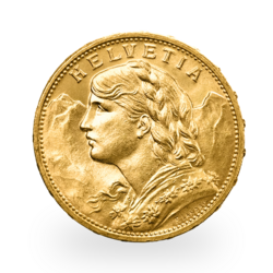 5.81 grams Gold 20 Swiss Francs Vreneli