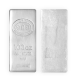 100 ounces  Silver Bar - JBR