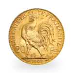 5.81 grams Gold 20 French Francs Marianne Rooster Napoleon