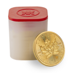 1 ounce Gold Maple Leaf - Tube of 10 - 2025 - Royal Canadian Mint