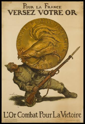 Poster "Versez Votre Or" -  Hand in your gold